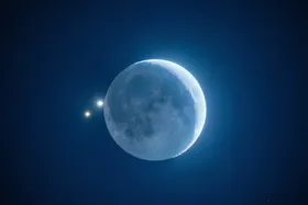 تصاویری از اختفای ماه و زهره در آسمان ایران (۲۳ شهریور ۱۴۰۵)
