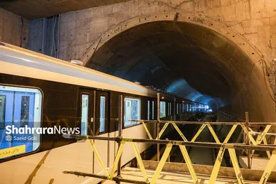 عملیات «تست‌گرم» بخش اول خط سوم قطار شهری مشهد