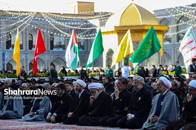 گزارش تصویری | آیین بدرقه کاروان‌های زیر سایه خورشید در حرم مطهر رضوی