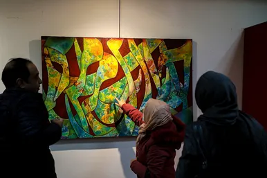 نمایشگاه نقاشی خط، یادبود شهدای شاهچراغ