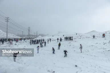 گزارش تصویری | جشن برفی در دامنه کوه