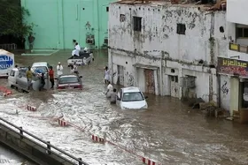 ویدئو| بارش شدید در جده