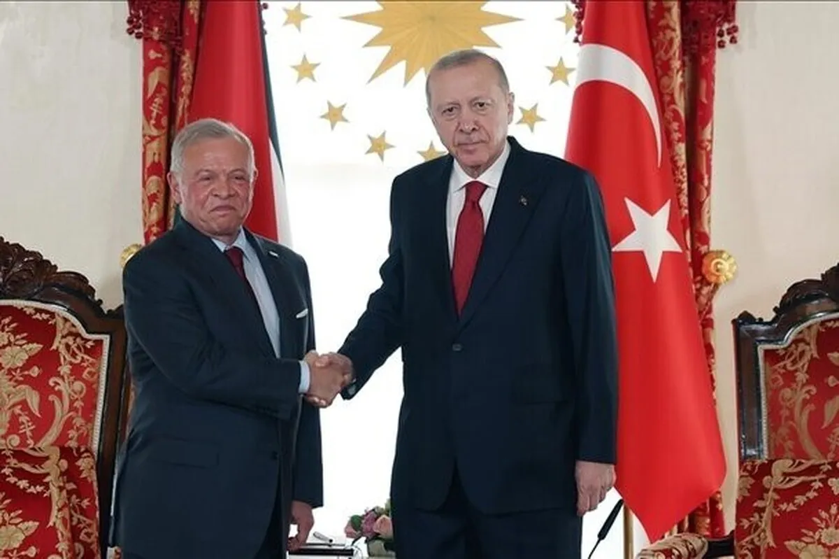 شاه اردن با اردوغان دیدار کرد