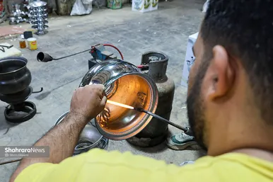 لحیم کاری جداره اصلی سماور 