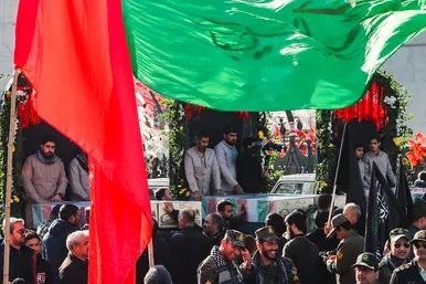 تشییع پیکر 12 شهید گمنام دفاع مقدس و 2 شهید حادثه تروریستی راسک در مشهد