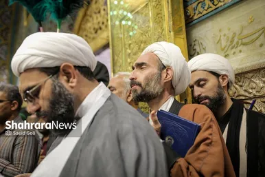 گزارش تصویری | آیین سنتی تعویض پوش ضریح مطهر امام رضا (ع)