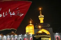 ویدئو | حال و هوای حرم مطهر رضوی در شام اربعین حسینی