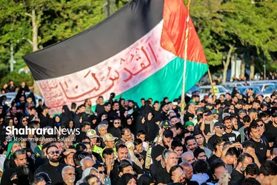 تصاویری از آئین خیمه سوزان عصر عاشورا در مشهد