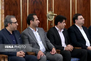 دیدار ملی‌پوشان فوتبال ایران با رییس جمهور