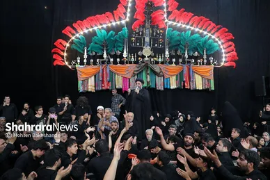 مراسم عزاداری روز دوازدهم محرم در حسینیه کرمانی‌های مشهد
