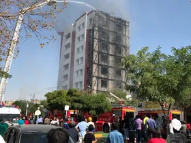 مهار آتش سوزی در بلوار دانشجو مشهد+فیلم