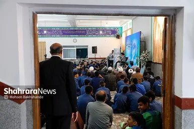 گزارش تصویری | مراسم زنگ نماز در دبیرستان دولتی حسن برزگر مشهد