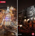۲۰ عکس از قبل و بعد آغاز جنگ در اوکراین + فیلم