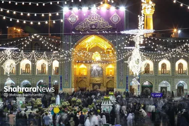 حال و هوای حرم مطهر رضوی در شب نیمه شعبان
