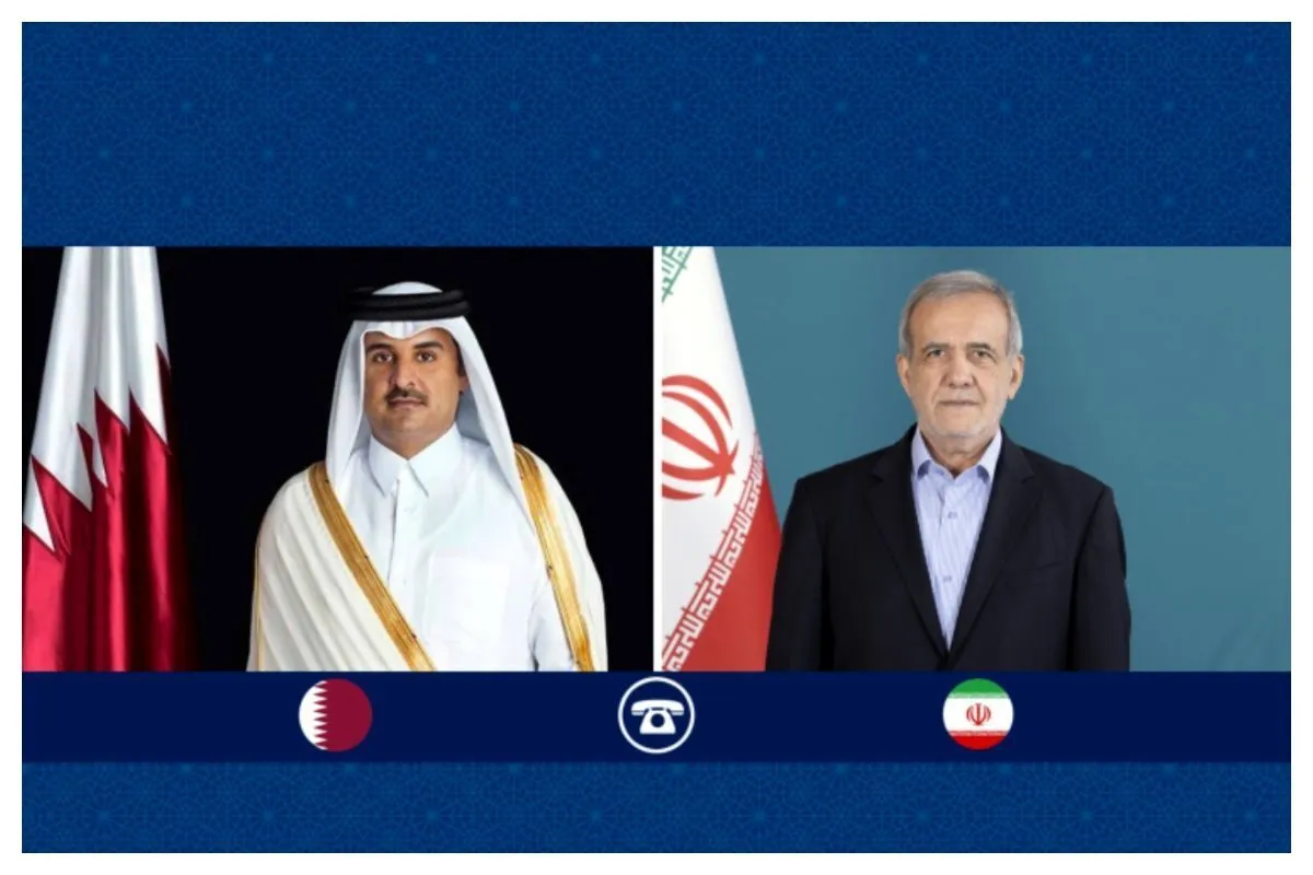 پزشکیان در گفت‌وگوی تلفنی با امیر قطر: مردم ایران تا آخر ایستاده‌اند و از حقوق مشروع خود دفاع می‌کنند
