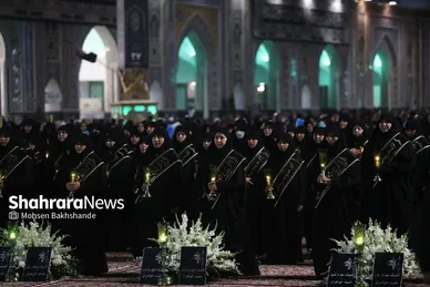 آیین خطبه خوانی شب شهادت امام رضا(ع) در حرم مطهر رضوی