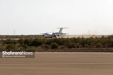افتتاح فرودگاه گناباد با حضور رئیس مجلس و وزیر راه
