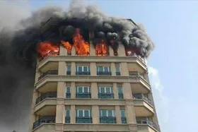 مهار آتش&zwnj;سوزی آپارتمان در حال ساخت در الهیه مشهد