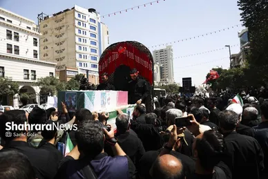 گزارش تصویری | مراسم تشییع پیکر مطهر ۳ شهید در مشهد