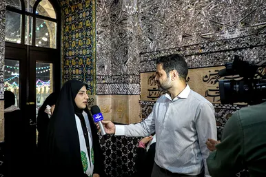 عرض ارادت قهرمانان ورزش ایران در بارگاه منور رضوی