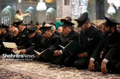 مراسم بزرگداشت هفتمین روز شهادت شهدای خدمت در حرم مطهر رضوی