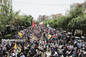برگزاری راهپیمایی گسترده مردم مشهد در محکومیت حمله اسرائیل به ایران (۲۳ خرداد ۱۴۰۴)