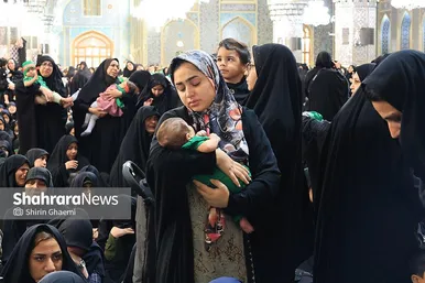 گزارش تصویری | مراسم شیرخوارگان حسینی در حرم مطهر رضوی برگزار شد