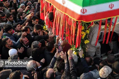 تشییع پیکر شهید مدافع امنیت «حسن براتی» در مشهد