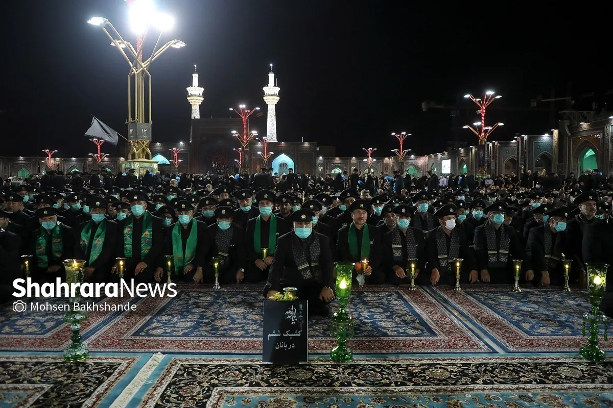 آیین خطبه‌خوانی شب عاشورا در حرم مطهر رضوی برگزار شد