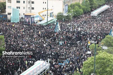 عکس‌هایی از تشییع شهدای خدمت در خیابان امام‌رضا‌(ع) (۳ خرداد ۱۴۰۳)