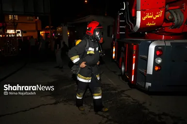 آتش سوزی گسترده انبار چند منظوره در منطقه خواجه ربیع