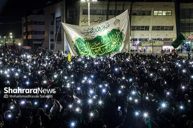 گلباران حرم مطهر رضوی در شب میلاد جوادالائمه (ع)