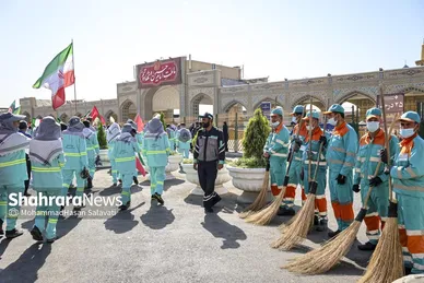 گزارش تصویری | آیین اذن خدمت کاروان خدام الحسین (ع) شهرداری مشهد