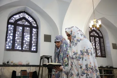 مراسم معنوی اعتکاف بانوان در حرم مطهر رضوی