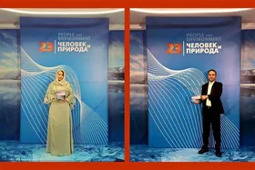 تندیس قهرمان افسانه&zwnj;ای روسیه در دستان زوج مستندساز ایرانی