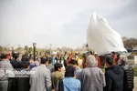 آیین رونمایی از یادمان «گذر سیاوش از آتش» در جلوخان فردوسی برگزار شد