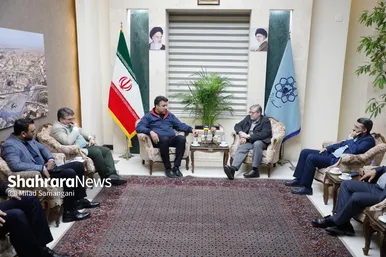 گزارش تصویری | دیدار احسان حدادی، رئیس فدراسیون دوومیدانی، با شهردار مشهد مقدس