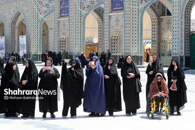 مراسم تشییع حاج فضل‌الله برهانی در حرم مطهر رضوی