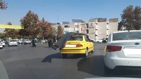 شهروند خبرنگار| حمل بار غیرمحاز با تاکسی در سطح شهر مشهد