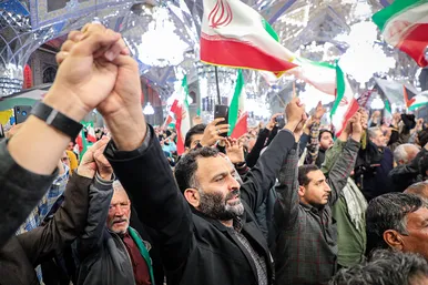 اجتماع مردمی «وعده صادق» در حرم مطهر رضوی