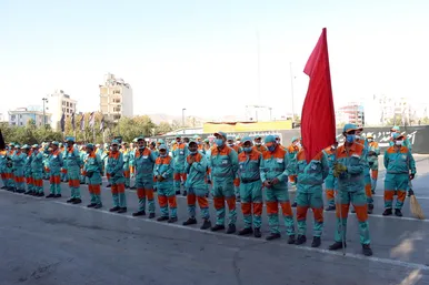 مراسم اذن خدمت پاکبانان مشهدی در مراسم پیاده روی جاماندگان اربعین