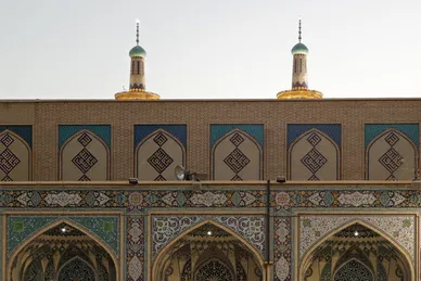 گزارش تصویری | نقش نام پیامبر اکرم در حرم مطهر رضوی