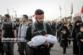 گزارش تصویری | در مسیر کربلا، به یاد کودکان غزه