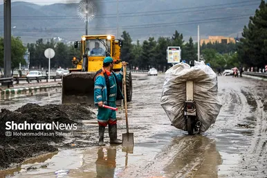 عکس‌هایی از سیلاب در خیابان‌های مشهد (۲۹ اردیبهشت ۱۴۰۳)