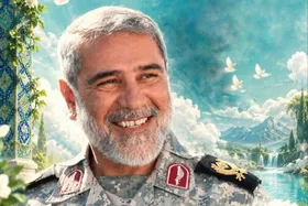 پیکر سردار شهید ظریفی، فرمانده قرارگاه سجاد سراوان در گناباد تشییع شد (۴ مهر ۱۴۰۵) + فیلم