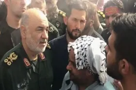 آخرین بازدید سرلشکر پاسدار شهید حسین سلامی از مرز شلمچه + فیلم