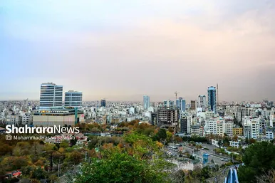 طراوت باران پاییزی در مشهد