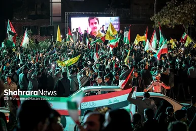 جشن مردم مشهد در حمایت از مردم فلسطین و عملیات «طوفان الاقصی»