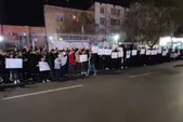 تجمع دانشجویان مشهدی در مقابل دفتر سازمان ملل در محکومیت جنایات رژیم صهیونیستی + فیلم و عکس