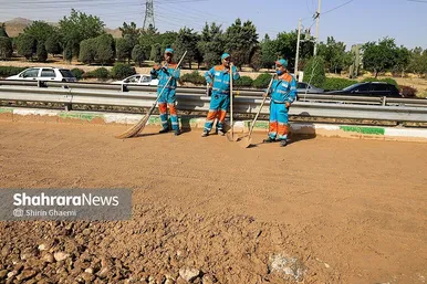 گزارش تصویری | اتفاق  خط لوله اصلی آبرسانی مشهد در بزرگراه شهید سلیمانی